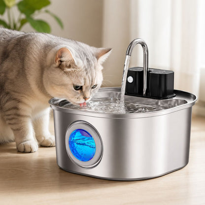 FurryFlow™ Steel Wireless Water Dispenser