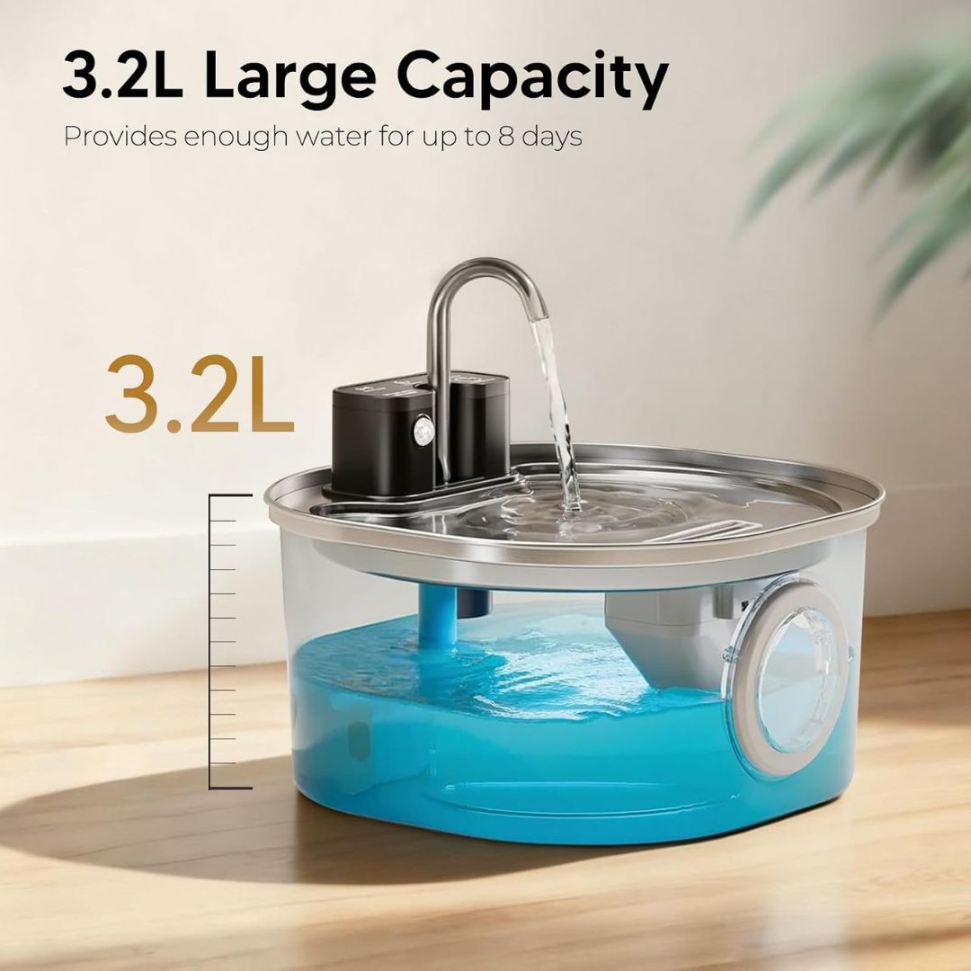 FurryFlow™ Steel Wireless Water Dispenser
