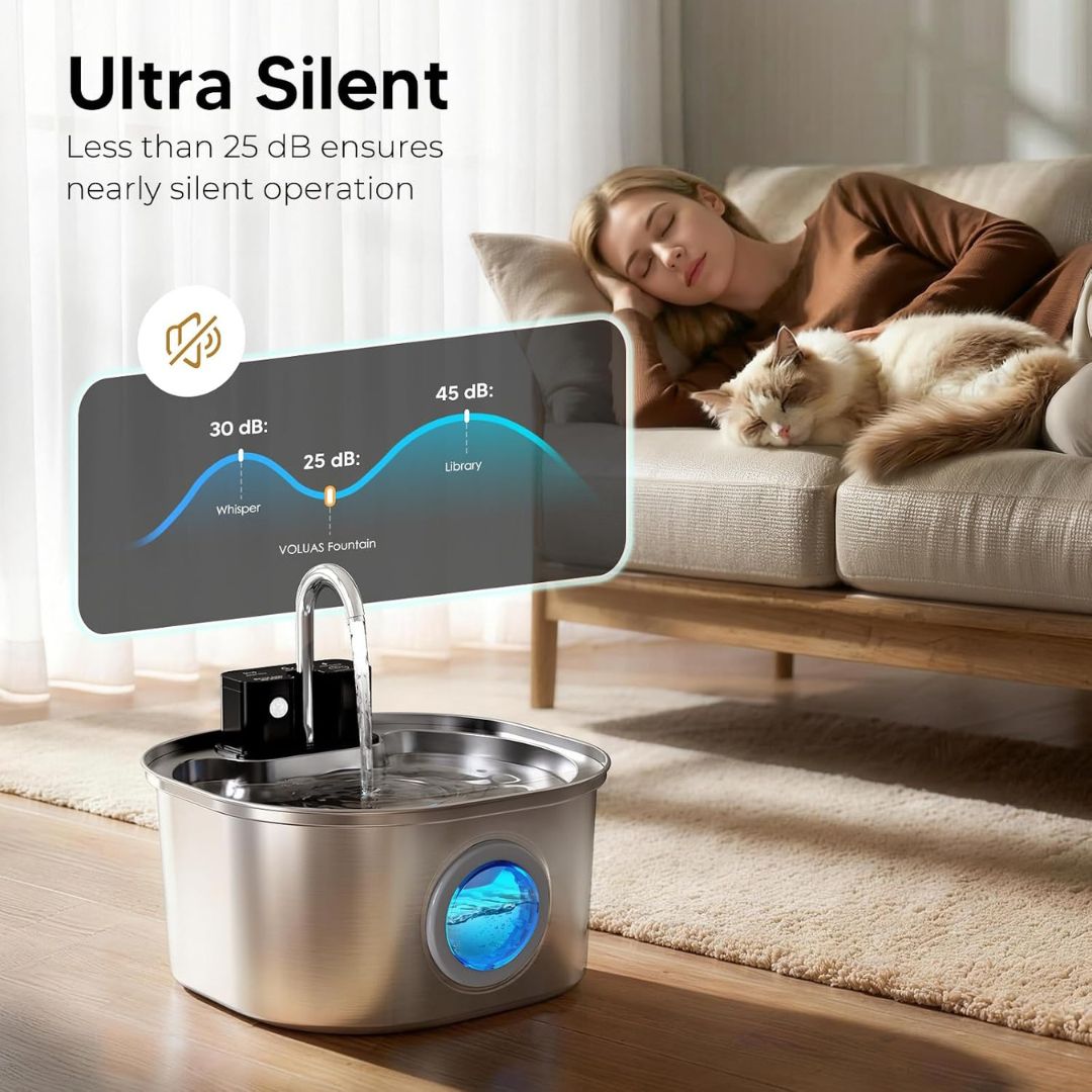 FurryFlow™ Steel Wireless Water Dispenser