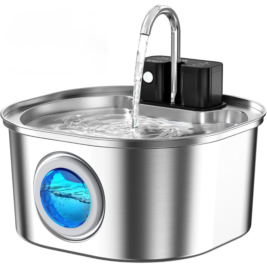 FurryFlow™ Steel Wireless Water Dispenser